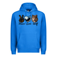 True Royal peace love wolf head Premium Hoodie - LillyAllenDesigns