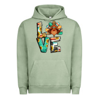 Pigment Oil Green love thanksgiving Urban Hoodie - Jasminsmagicworld