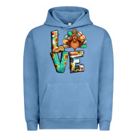 Pigment Pebble Blue love thanksgiving Urban Hoodie - Jasminsmagicworld