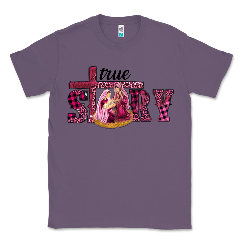 Pink Christmas True Story Holy Family Classic Tee by RanaPortraitStore | Teevron