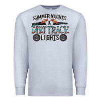 Heather Grey summer night & dirt track lights Premium Sweatshirt - CowhideDigitalArt