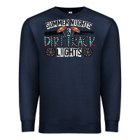 Navy summer night & dirt track lights Premium Sweatshirt - CowhideDigitalArt