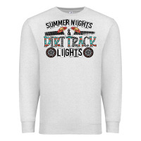 Oatmeal Heather summer night & dirt track lights Premium Sweatshirt - CowhideDigitalArt