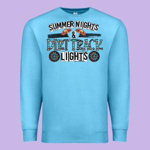 Summer Night & Dirt Track Lights Premium Sweatshirt Designed By Cowhidedigitalart