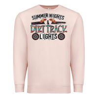 Pale Pink summer night & dirt track lights Premium Sweatshirt - CowhideDigitalArt