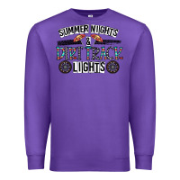 Purple summer night & dirt track lights Premium Sweatshirt - CowhideDigitalArt