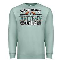 Seafoam summer night & dirt track lights Premium Sweatshirt - CowhideDigitalArt