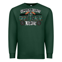 Sports Green summer night & dirt track lights Premium Sweatshirt - CowhideDigitalArt