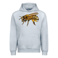 Heather Grey Bee Side Urban Hoodie - LillyAllenDesigns