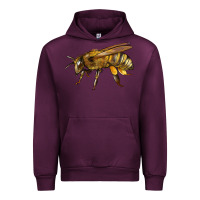 Mauve Wine Bee Side Urban Hoodie - LillyAllenDesigns