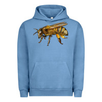 Pigment Pebble Blue Bee Side Urban Hoodie - LillyAllenDesigns