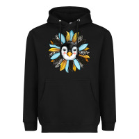 Black penguin sunflower Heavyweight Hoodie - RanaPortraitStore