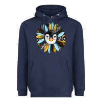 Navy penguin sunflower Heavyweight Hoodie - RanaPortraitStore