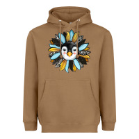 Toasted Coconut penguin sunflower Heavyweight Hoodie - RanaPortraitStore
