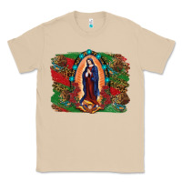 Mushroom Mexican Flag Lady Of Guadalupe Distressed Backgrou Classic Tee - RanaPortraitStore