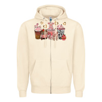 Sandshell pigs coffee cups Zipper Hoodie - texasbilliewilder