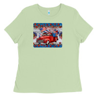 Matcha american truck 4th of july mousepad Ladies Tee - BarkalooDesign
