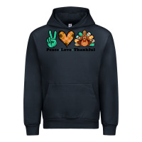 Navy peace love thankful turkey Urban Hoodie - Jasminsmagicworld