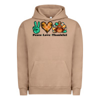 Pigment Burro peace love thankful turkey Urban Hoodie - Jasminsmagicworld