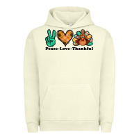 Pigment Pistachio peace love thankful turkey Urban Hoodie - Jasminsmagicworld