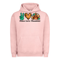 Pigment Salmon peace love thankful turkey Urban Hoodie - Jasminsmagicworld