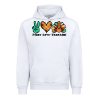 White peace love thankful turkey Urban Hoodie - Jasminsmagicworld
