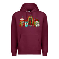 Burgundy lady of guadalupe coffee Premium Hoodie - Jasminsmagicworld