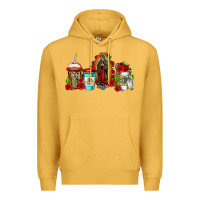 Mustard lady of guadalupe coffee Premium Hoodie - Jasminsmagicworld