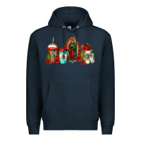 Navy lady of guadalupe coffee Premium Hoodie - Jasminsmagicworld