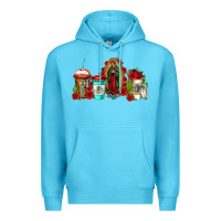 Ocean Blue lady of guadalupe coffee Premium Hoodie - Jasminsmagicworld