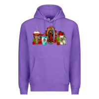 Purple lady of guadalupe coffee Premium Hoodie - Jasminsmagicworld