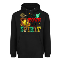 Black small town big spirit softball Heavyweight Hoodie - Zillion Design Studio