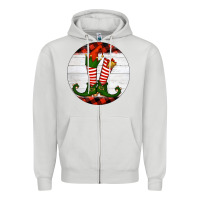 Dove Grey Elf Shoes Zipper Hoodie - RanaPortraitStore