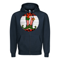 Navy Elf Shoes Zipper Hoodie - RanaPortraitStore