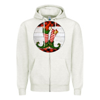 Oatmeal Heather Elf Shoes Zipper Hoodie - RanaPortraitStore