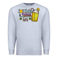 Heather Grey sunshine & sweet tea Premium Sweatshirt - CowhideDigitalArt