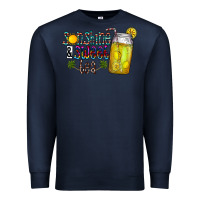 Navy sunshine & sweet tea Premium Sweatshirt - CowhideDigitalArt