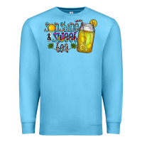 Ocean Blue sunshine & sweet tea Premium Sweatshirt - CowhideDigitalArt