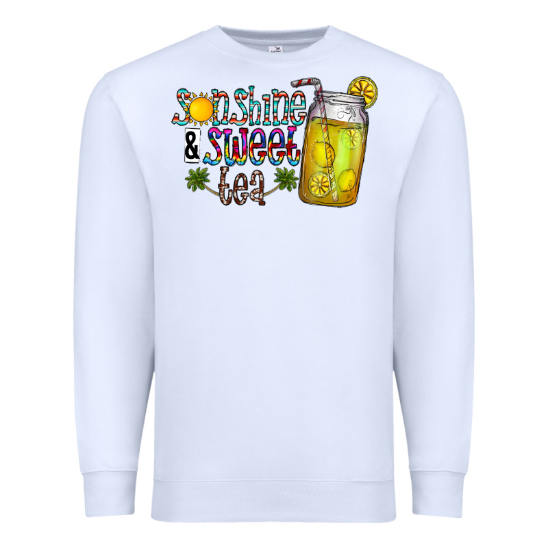 Sunshine & Sweet Tea Premium Sweatshirt by CowhideDigitalArt | Teevron
