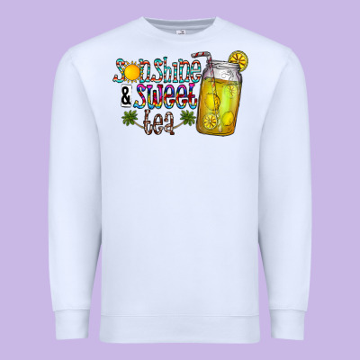 Sunshine & Sweet Tea Premium Sweatshirt Designed By Cowhidedigitalart