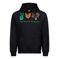 Black peace love thanksgiving Urban Hoodie - Jasminsmagicworld