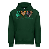Forest Green peace love thanksgiving Urban Hoodie - Jasminsmagicworld