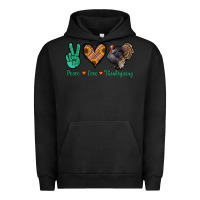Pigment Black peace love thanksgiving Urban Hoodie - Jasminsmagicworld