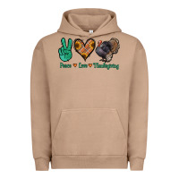 Pigment Burro peace love thanksgiving Urban Hoodie - Jasminsmagicworld