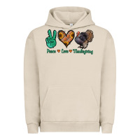 Pigment French Oak peace love thanksgiving Urban Hoodie - Jasminsmagicworld