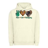 Pigment Pistachio peace love thanksgiving Urban Hoodie - Jasminsmagicworld