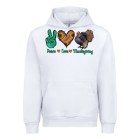 White peace love thanksgiving Urban Hoodie - Jasminsmagicworld