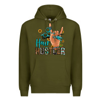 Army Green hair hustler Premium Hoodie - Jasminsmagicworld
