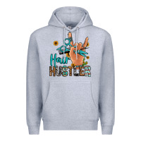 Heather Grey hair hustler Premium Hoodie - Jasminsmagicworld