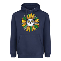 Navy panda sunflower Heavyweight Hoodie - RanaPortraitStore